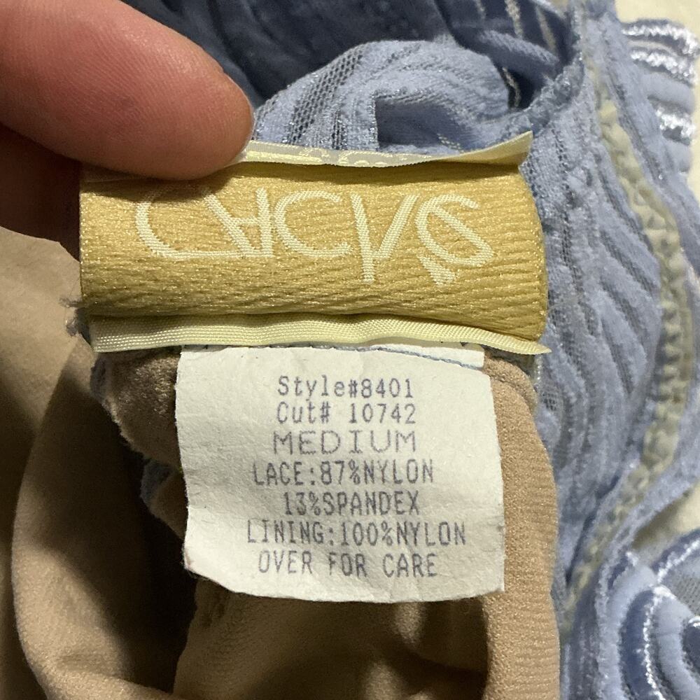 Cache Vintage Sheer Mesh Wave Stripe Fitted Crop … - image 6